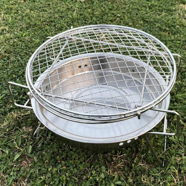 BBQ Grill Portabel Kolgrill Camping Trädgård 30x30x19.5cm