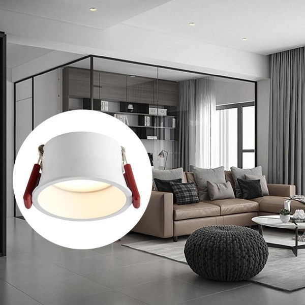 Infälld Taklampa LED Downlight Spotlampa 7W 75mm 4000K