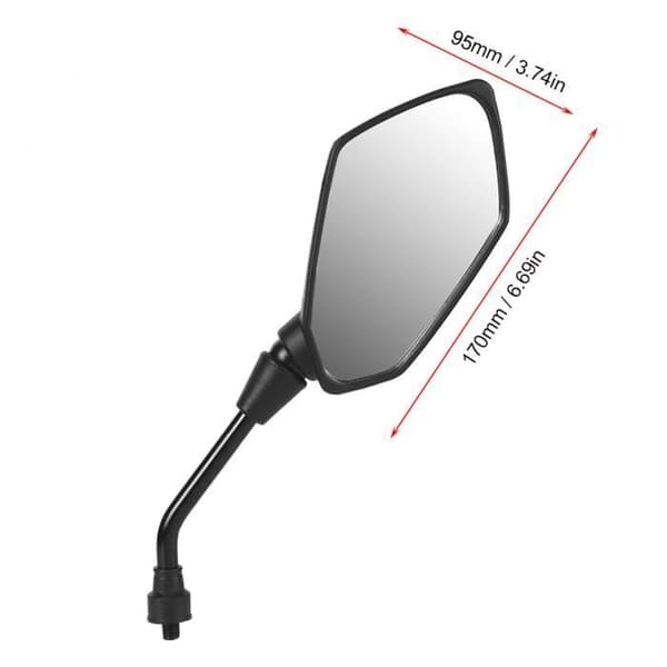 [RM]Rearview Mirrors Pair Universal Motorcycle Modification Rearview Mirror Motorcycle Accessories Black (10mm)