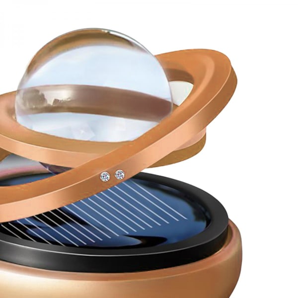 Bil Solcellsdriven Magnetisk Rotation Flytande Glob Ornament Hemmakontor Gåva Guld