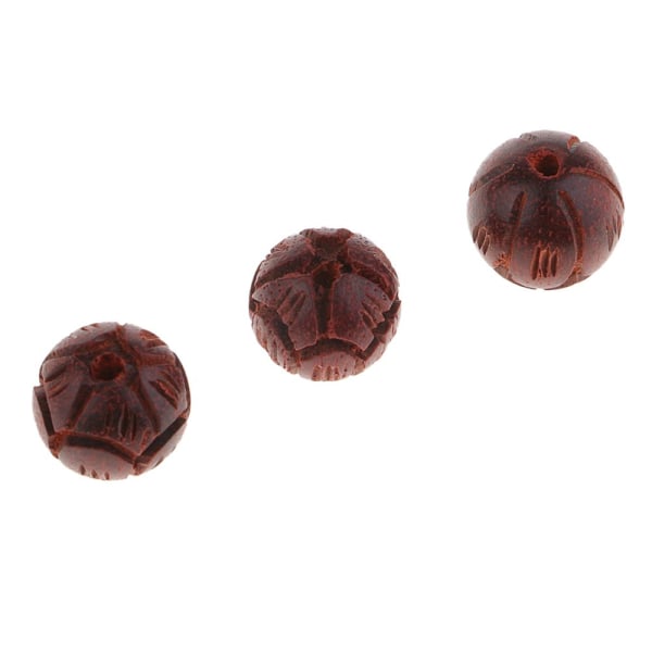Sandelträsnideri Lotus Runt trä Mara Beads Sapcer Beads DIY Smycken 10mm