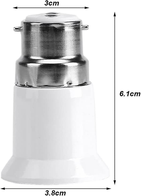 5 kpl B22–E27-lamppuadaptereita, LED-lampun kanta-adapteri, B22–E27-kierrekantamuunnin
