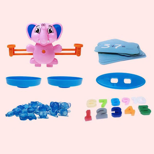 Vågskala Leksak Nummer Balans Matematik Kindergarten Leksak Rosa