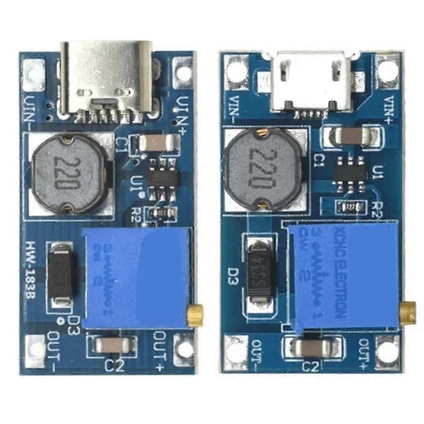 10 stk. MT3608 justerbar Step Up-modul spændingsregulator Micro-USB