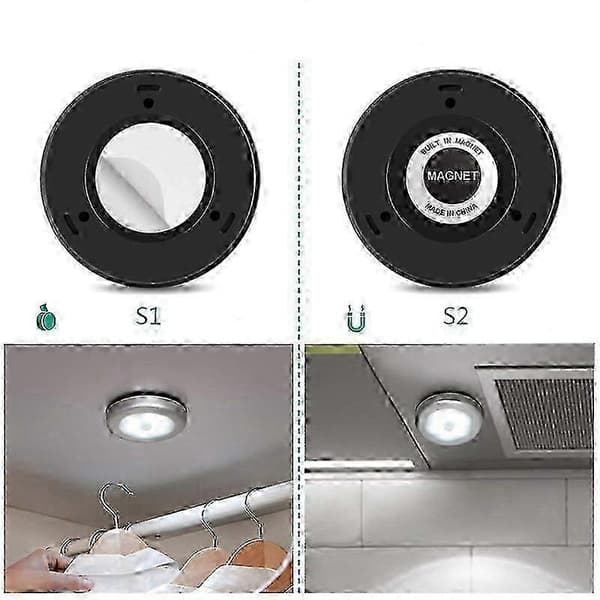 [RM]3/6-pak bevægelsessensorlampe. Skabslampe. LED-sensorlys. Batteridrevet