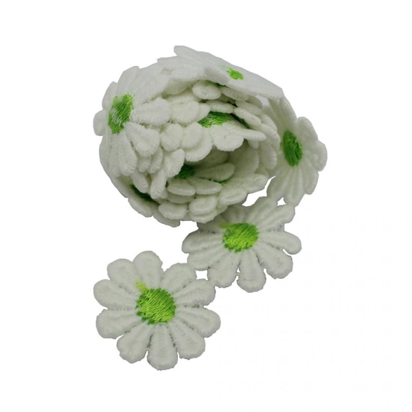meter polyester blomma broderad applikation spets trim sömnad hantverk ros