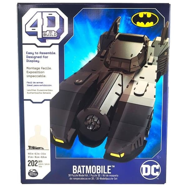 [RM]4D Puzzle Build Batman Batmobile 3D Car Model to Assemble Svart Plast