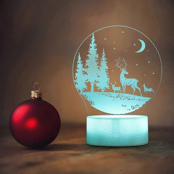 7-farvet LED-natlampe til børn 13.8X12.6CM