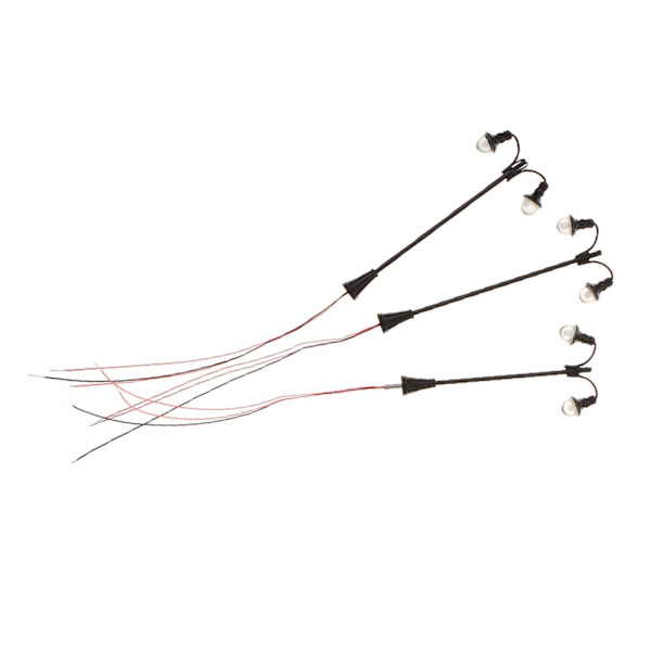 3 st 1:87 HO skala modelljärnväg modellampor gatlykta innergårdslampa #6