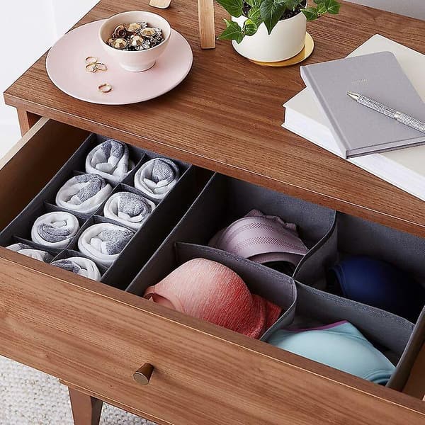 Organisatorer for undertøysskuff, sett med 4
