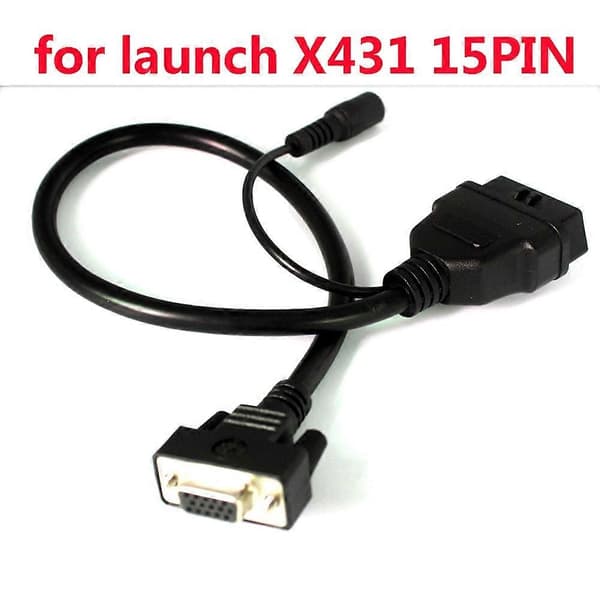 OBD2 15PIN til 16pin til Launch X431 OBD-kabeladapterkonvertering Auto Diag Hovedkabel Bilværktøj 15
