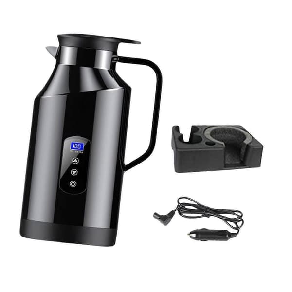 12V 24V Bilkedel Elektrisk Kedel Køretøj Rejsekedel til Te Kaffe 1200ml With Base