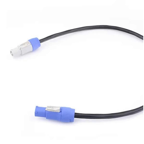 2X PowerCON 3x1,5mm2 enfas förlängningskabel 3-ledare strömkabel scenljus LED-ljus evenemangsshow, 2 meter