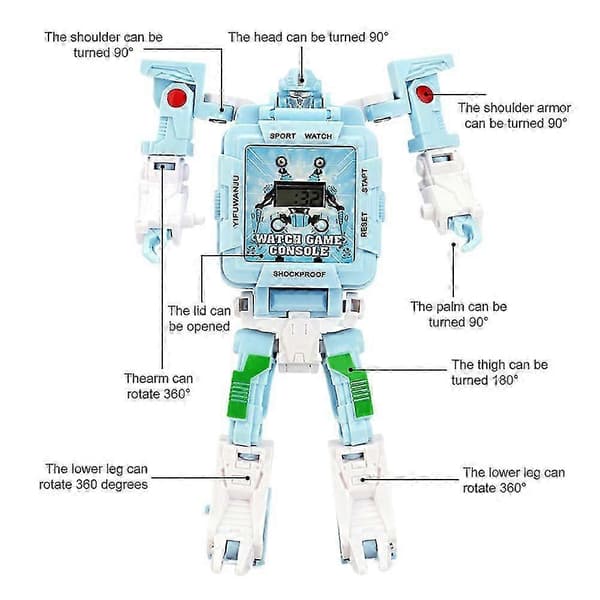 Robot Deformerad Klocka för Barnleksaker Digital Elektronisk Klocka för Pojkar Flickor Julklapp