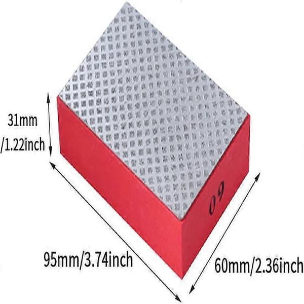4 stk. Diamant håndslibeblokke til keramik, fliser, glas, slibning (60#,100#,200#,400#)