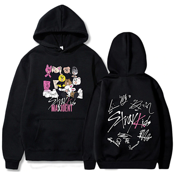 Eksport Nyt Album Stray Kids Hættetrøje Hiphop Stray Kids Sweatshirt Herre- og Dametoppe Sort sort black XXL