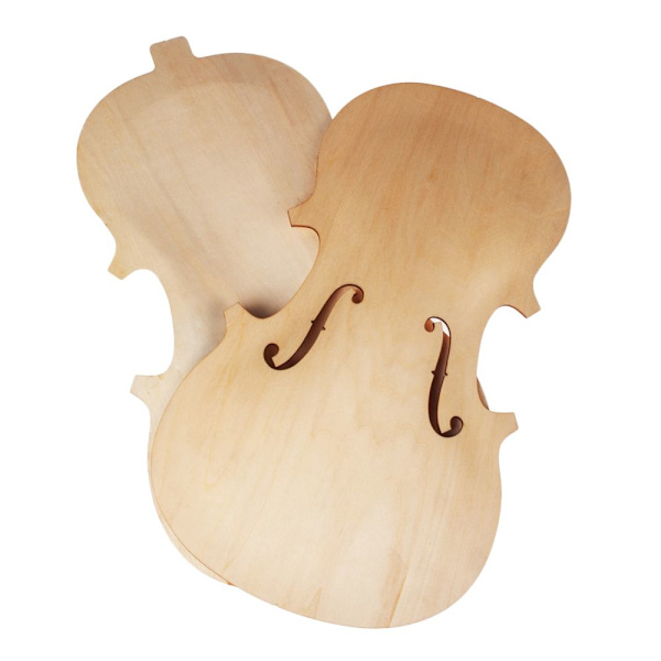 Delar till Violin Fram- och Bakstycke Massivt Trä Obehandlade Violin DIY Delar 1-8