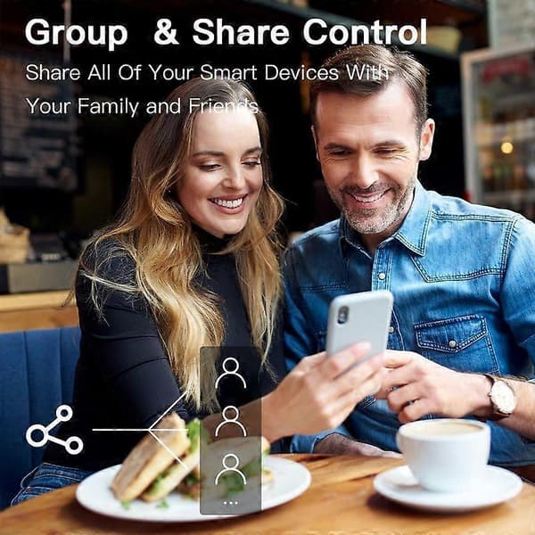 Luxora Smart Ljusströmbrytare - 1-gängs ZigBee-strömbrytare med APP-kontroll, timerfunktion, kompatibel med Alexa & Google Assistant, vit white.