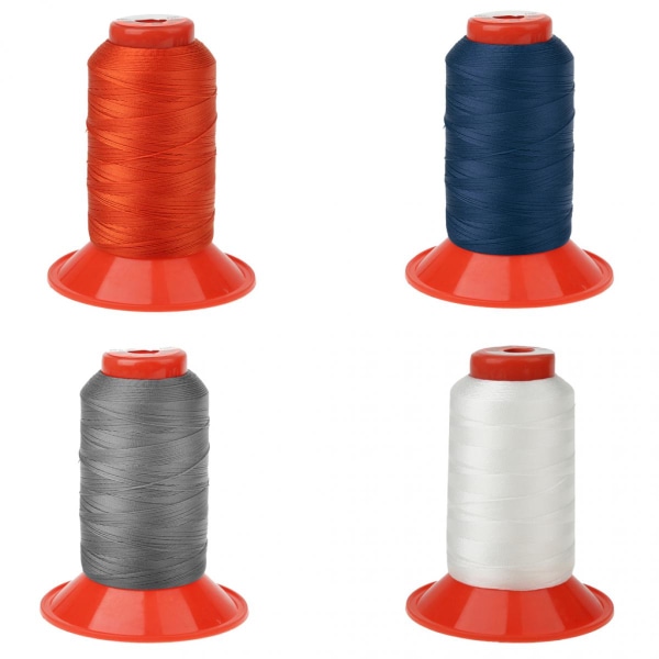 Set med 4 delar 500 meter stark nylon sladd Sytråd för ryggsäckstält Vit+Mörkblå+Orange+Mörkgrå