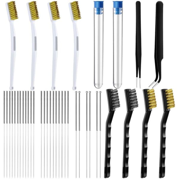[RM]40-piece 3D Printer Nozzle Cleaning Kit, 28 Needles with Copper Removal Pliers and Tweezers