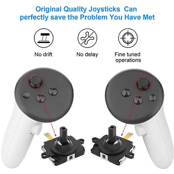 5-i-1 Joystick-ersättningssats för Oculus Quest 2/3 Controller 3D Analoga Joysticks Reparationstillbehör