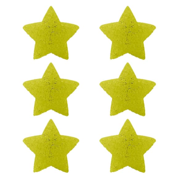 [RM]Håndholdt LED-lys Stjerneformet Natlys Blød Varm Glød Danseprop til Børnefestforestilling Yellow 6pcs