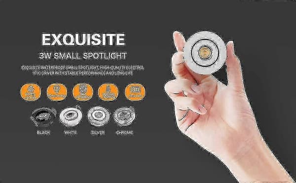 Mini 3w Led Downlights Infällda Små Tak Infällda Spotlights Varmt Ljus