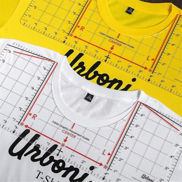 [RM]T-Shirt Ruler Guide for Vinyl Alignment and Centering, T-Shirt Ruler Alignment Tool Neckline Measu-WELLNGS