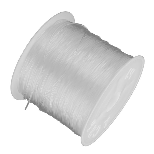 1 rulle 0,8 mm elastisk snöre för smyckesarmband klar