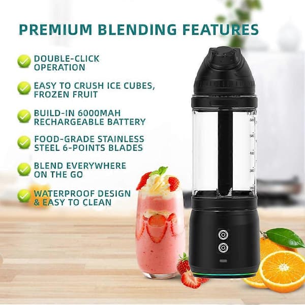 USB genopladelig bærbar blender 700ML - Mini elektrisk juicer til smoothies, milkshakes til rejser