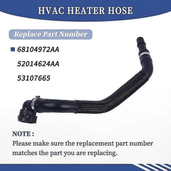 HVAC varmeslange til 200 2015-2017 2014-2018 Erstat 68104972AA 52014624AA 53107665