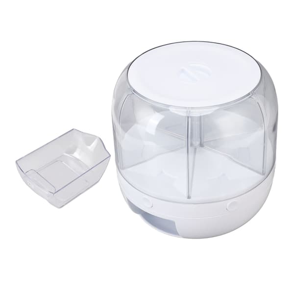 [RM]Roterbar spannmålsförvaringslåda Transparent 6-facks PP-risdispenser för kök Förvara 6 kg