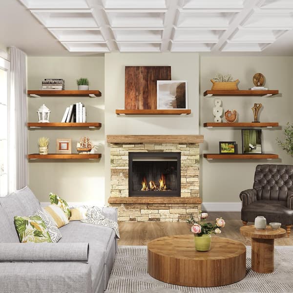 [RM]6\" Floating Shelf Brackets, Heavy Duty Metal L Brackets for Wall Mounted Shelves, White[JUN]
