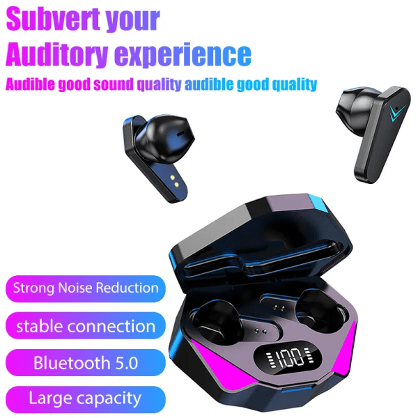 X15 TWS Trådlösa hörlurar 5.3 bluetooth hörlurar 65ms Låg Latency Earbud Esport Gaming Headset Gamer med mikrofon för xiaomi iphone x15 pro gray
