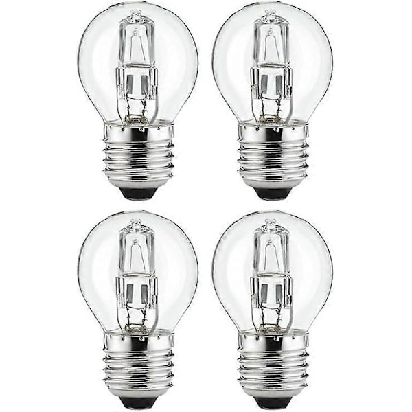 [RM]4X 28W (40W) Halogen Clear Golf Ball Bulb - E27 Base, Warm White, Dimmable [DB]