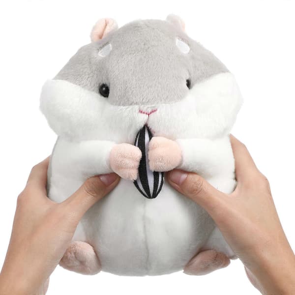 [RM]Plys Hamster Legetøj Tøjdyr til Børn Leger 1 Styk Gråt Materiale