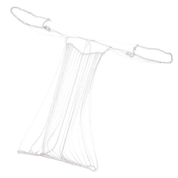 Dam Tofs Kroppskedja Bikini Underkläder Kedjor Smycken Sommar Strand Silver