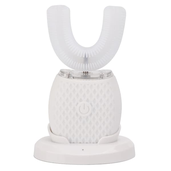 [RM]Electric Toothbrush Silicone Automatic Toothbrush Teeth Cleaning Tool for Home Use White 0.3
