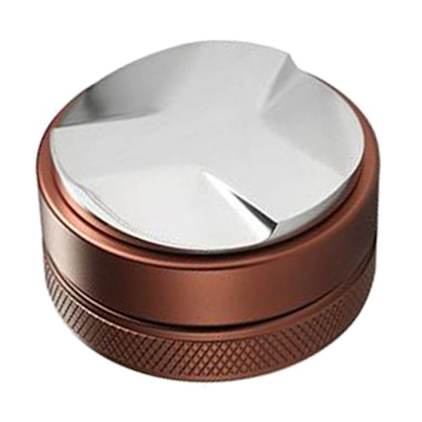 51mm Kaffepress i rostfritt stål, dispenser för kaffepulver - Treblad