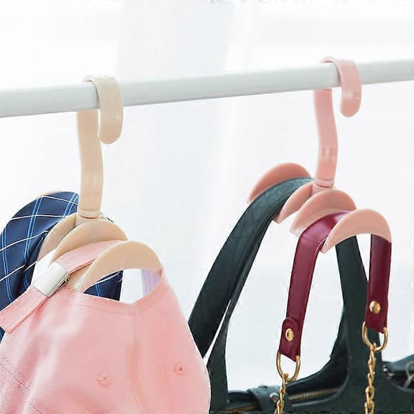 Handväskhängare set om 3 delar - Set med 3 dubbelkrokar för handväskor, väskhållare, ABS-plast skandinaviskt ris skandinaviskt grönt skandinaviskt rosa