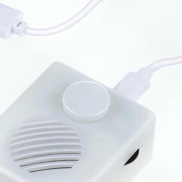 Talemodul for plysjleker, 16 MB lydspiller med trykknapp, USB-oppladbar lydenhet White
