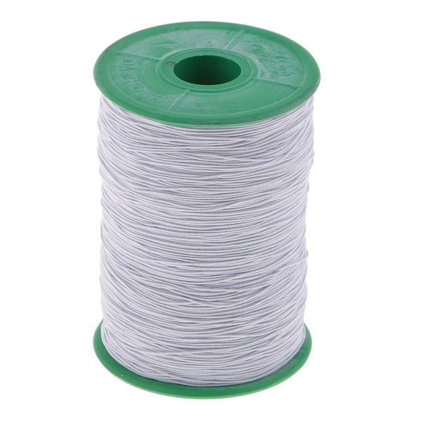 500 meter elastisk sladdtråd Smyckenstillverkning pärlkedja 0,5 mm kall vit