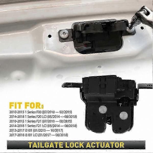 1-serie F20 Bagagerumslås Aktuator 51247248075 Black