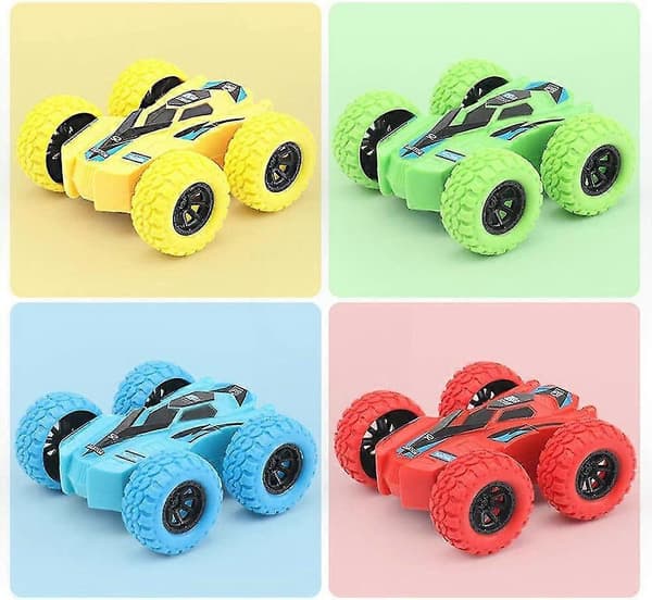 4-pack Stuntklättring Suv Tröghetsrotation Dubbelsidig Lastbil Pojkleksak