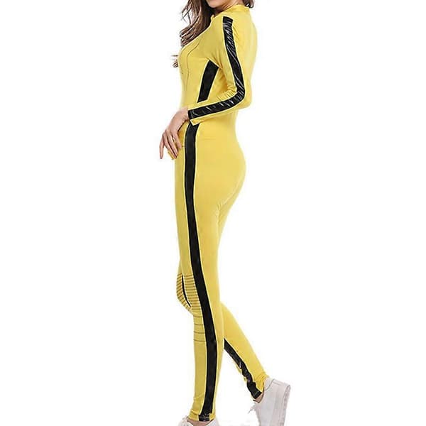Kill Bill, Bride of Kill Bill, Gul Jumpsuit Cosplay Kostym Yellow jumpsuit S