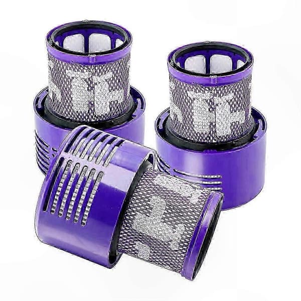3-pak udskiftningsfilter til støvsuger til V10 Cyclone Series Absolute Animal Total Clean O-kompatible modeller purple