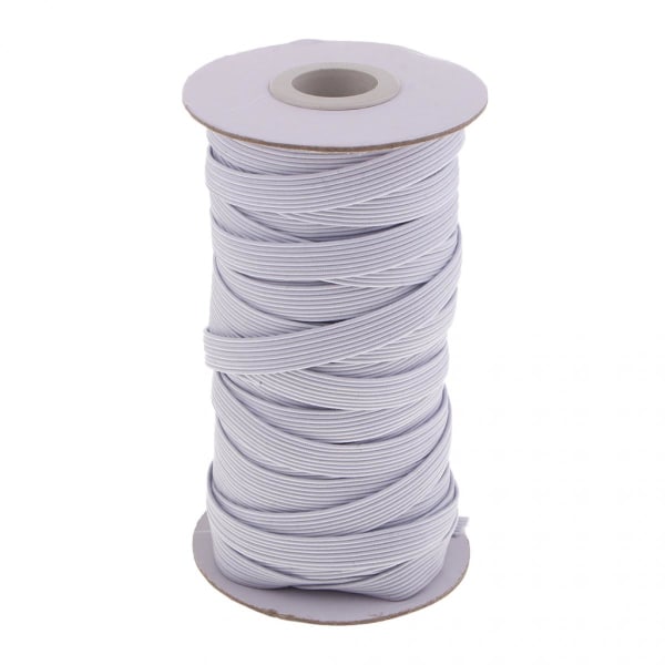8mm elastisk syresår elastisk band för kläder vit