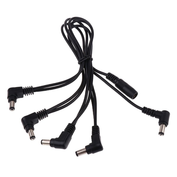 elektrisk gitarr effektpedal 9v 1a adapter 5-vägs strömkabel