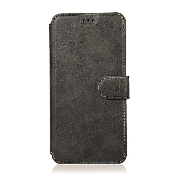 Stöttåligt mobilfodral i PU + TPU-läder för Samsung Galaxy A6+ Black