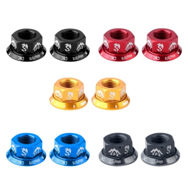 Cykelnav mutter m10 hopfällbar fixed gear cykelhjul nav axelskruv svart